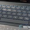 The backlit keyboard on the ASUS Zenbook 14 OLED laptop