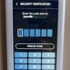 Security verification code screen