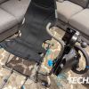 The wheel plate flips open to make it easy to get in and out of the Playseat Challenge X — Logitech G Edition sim racing seat frame. The wheel plate flips open to make it easy to get in and out of the Playseat Challenge X — Logitech G Edition sim racing seat frame