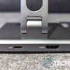 The ports on the back of the Plugable UDS-7IN1 USB-C Phone Stand Docking Station